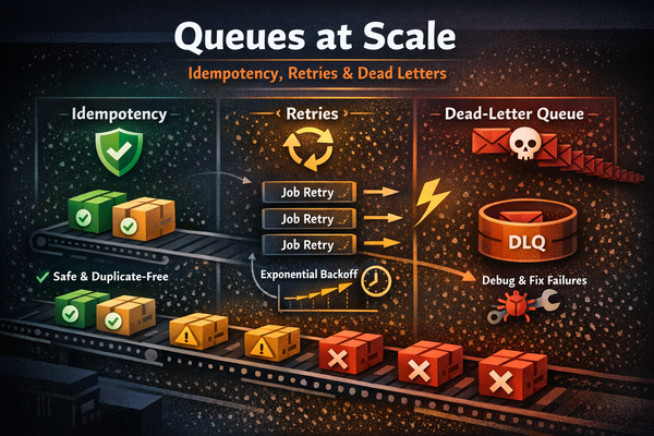 Queues at scale: idempotency, retries, dead letters — a practical guide